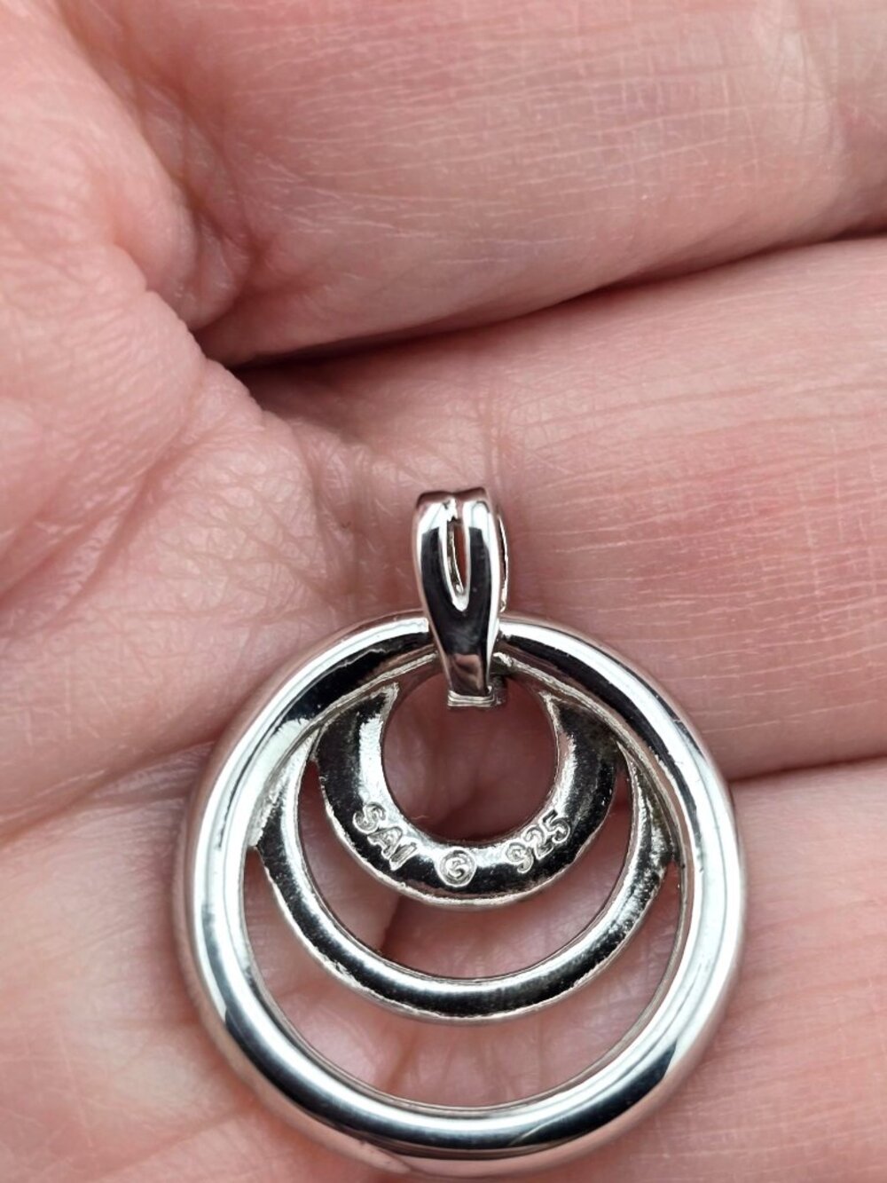 Sterling Silver Necklace Box Chain with CZs SAI 26" - Picture 6 of 12
